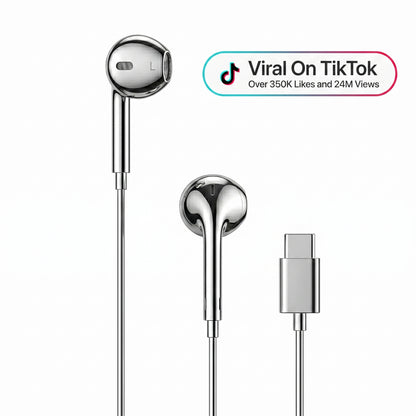 Zilva Chrome EarBuds (For USB Type-C Ports)