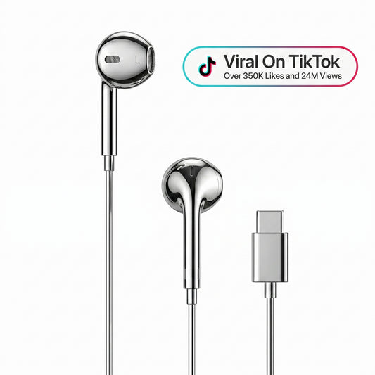 Zilva Chrome EarBuds (For USB Type-C Ports)